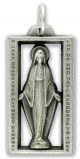  Miraculous Medal, Open Design, Rectangle - 1 1/8