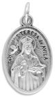 St Theresa of Avila medal 7/8 inch - Patron Saint of Headaches  (Minimum quantity purchase is 3)