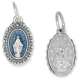  Miraculous Medal with Unique Border in Blue - 9/16