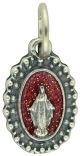 Miraculous Medal with Unique Border in Red - 9/16