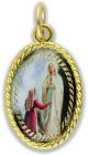 Our Lady of Lourdes/ St Bernadette Pray for Us Color Medal - 1
