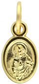Our Lady of Fatima / Sacred Heart of Jesus Medal, Gold Tone - 1/2