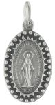 Oval Miraculous Medal Fancy Border 13/16 inch (Minimum quantity purchase is 3)