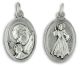St. Pope John Paul II / Divine Mercy Medal - Die-Cast Italian Silver Plated 1 inch (Minimum quantity purchase is 3)