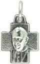 Pope Francis / Alpha Omega Oxidized Cross Medal - 5/8