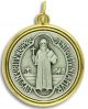  Large 1.5 Inch Two Tone St. Benedict Medal - Benedictine Monastery Designed & Made in Italy (Minimum quantity purchase is 1)