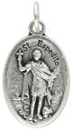   St Espedito Medal - Silver Oxidized Die-Cast -1