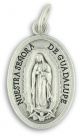  Nuestra Senora de Guadalupe/Ruega por Nosotros - Die-Cast Italian Silver Plated 1 inch (Minimum quantity purchase is 3)