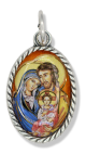 Holy Family Color Image / Pray for Us Medal -  7/8