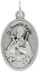 St Francis Xavier / Pray for Us - Die-Cast Italian Silver Plated 1 inch (Minimum quantity purchase is 3)