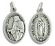 St Juan Diego/Nuestra Senora de Guadalupe-Die-Cast Italian Silver Plated 1 in  (Minimum quantity purchase is 3)