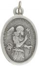 St Gabriel Archangel Medal - Italian Silver OX 1 inch   (Minimum quantity purchase is 3)