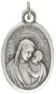 Our Lady of Good Counsel Medal - Italian Silver OX 1 inch (Minimum quantity purchase is 3)