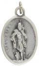  Saint Florian Patron Saint (Firefighters)  Medal - Italian Silver OX 1 inch (Minimum quantity purchase is 3)