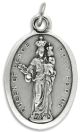 Our Lady Queen of Peace Medal - Italian Silver OX 1 inch   (Minimum quantity purchase is 3)