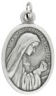  St Gertrude the Patron Saint of Cats Medal - Italian Silver OX 1 inch   (Minimum quantity purchase is 3)