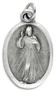 Divine Mercy Jesus / Jesus Yo Confio En Ti Medal - Italian Silver OX 1 inch  (Minimum quantity purchase is 3)