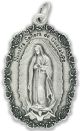  Our Lady of Guadalupe / Divine Mercy Jesus with Rose Border in Spanish - 1 3/4