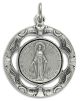  Miraculous Medal - Round with Cut-Out Edging - 1 1/4