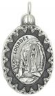  Our Lady of Lourdes - Scalloped Edge Medal - 1 Inch  (Minimum quantity purchase is 2)