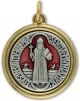  Two-Toned w/ Red Enamel St. Benedict Medal  - 1