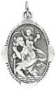  St Christopher / Pray for Us Medal - Unique Oval Shape - 1 inch    (Minimum quantity purchase is 3)