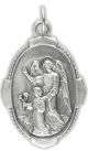 Guardian Angel / Pray for Us Medal - Unique Oval Shape - 1 inch (Minimum quantity purchase is 3)