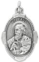 St Paul Medal, Unique Border - Unique Oval Shape - 1 inch (Minimum quantity purchase is 3)