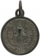  St Benedict Medal - Round 3/4 inch - Gun Metal   (Minimum quantity purchase is 5)