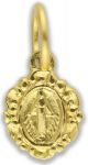  Small Ornate Miraculous Medal, Gold Tone - 7/16