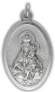  Sacred Heart of Jesus / Virgin of Mt Carmel Medal - 1 1/16