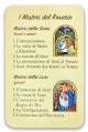  Rosary Mysteries Prayer Laminated Prayer Card - Italian   (Minimum quantity purchase is 2)