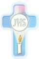   Picture Cross on Wood - First Communion JHS 5 inch 