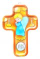  Angel Praying Picture Cross on Wood 5 inch  