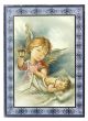  Angel with Child Icon with Silver and Gold Foil on Wood - 5 1/2