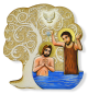  John Baptizes Jesus Stand Up Plaque - 5 x 5 1/2