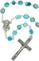 River Pearl Stone Rosary in Blue - 21 1/2