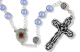  Rosary with 6mm Perwinkle Beads and Our Lady of Fatima Relic Center - 18