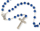  Murano Style Blue 8 mm Bead Rosary - 21