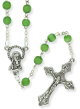  Green 4mm Bead Rosary - 16