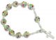    Multi-color Swarovski Crystal Rosary Bracelet  