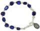 Our Lady of Grace Rosary Bracelet - River Pearl Stone Blue Beads      (Minimum quantity purchase is 1)