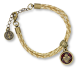 Bracelet with Sacred Heart and St Benedict Charms *  (Minimum quantity purchase is 1)