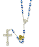 Sterling Silver Rosary with Blue Swarovski Crystal Beads - 22