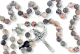  Large Rosary with 10mm Semi Precious Pink Zebra Jasper Beads and Miraculous Medal Center - 24