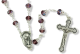 AB Black Capped Bead Linked Rosary - 26