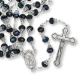 AB Black Capped Bead Linked Rosary - 26