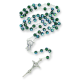  AB Emerald Green Crystal / May 7mm Glass Bead Rosary - 20 1/2