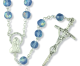 AB Blue / March 7mm Glass Bead Rosary - 20 1/2