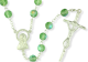   AB Light Green / August 7mm Glass Bead Rosary - 20 1/2